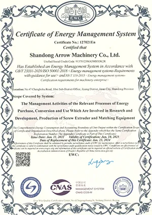 شهادة نظام إدارة الطاقة ISO 50001